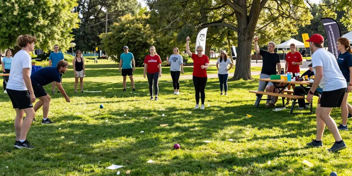 Aktivitas petanque komunitas di fopikotapalu.org dengan atlet yang bersaing di lapangan hijau.