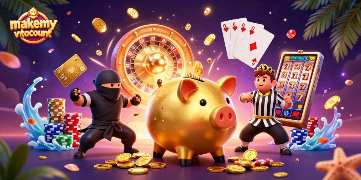 Experience thrilling slots and gaming excitement at makemyvotecount with vibrant illustrations.