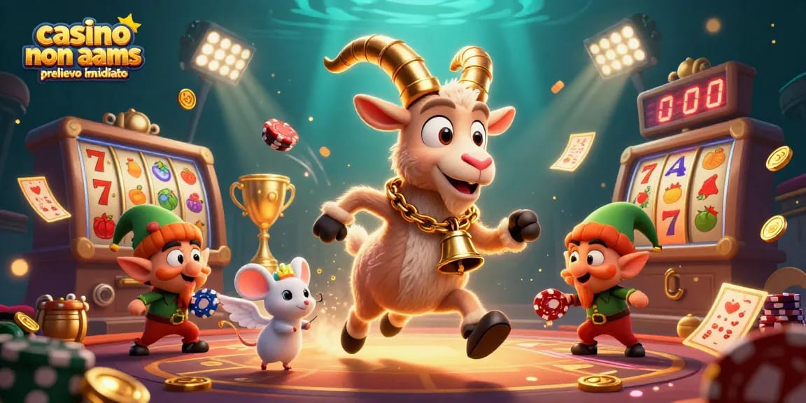 Visualizza il casinò non AAMS prelievo immediato con Krampus, elfi e casinò animato.