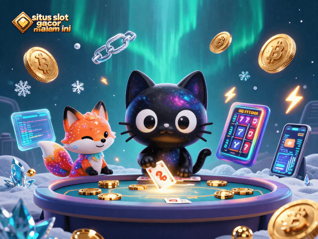 Menangkan permainan di situs slot gacor malam ini dengan karakter kucing galaksi yang menarik simbol dan chip emas.