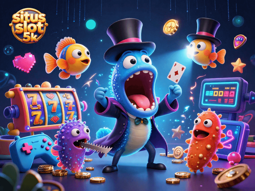 Engaging situs slot 5k scene featuring a magical deep-sea eel, anglerfish spotlighting, and vibrant slot reels