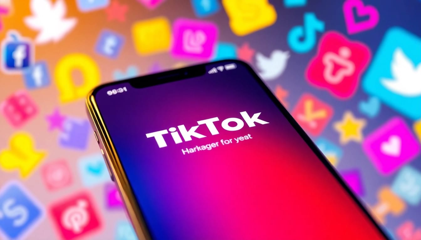 tiktok いいね 購入を促進するスマートフォンとソーシャルメディアのインターフェース。