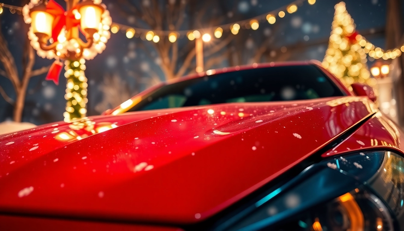 Gift the ultimate Christmas car detailing gift with a stunningly polished vehicle in a festive setting.