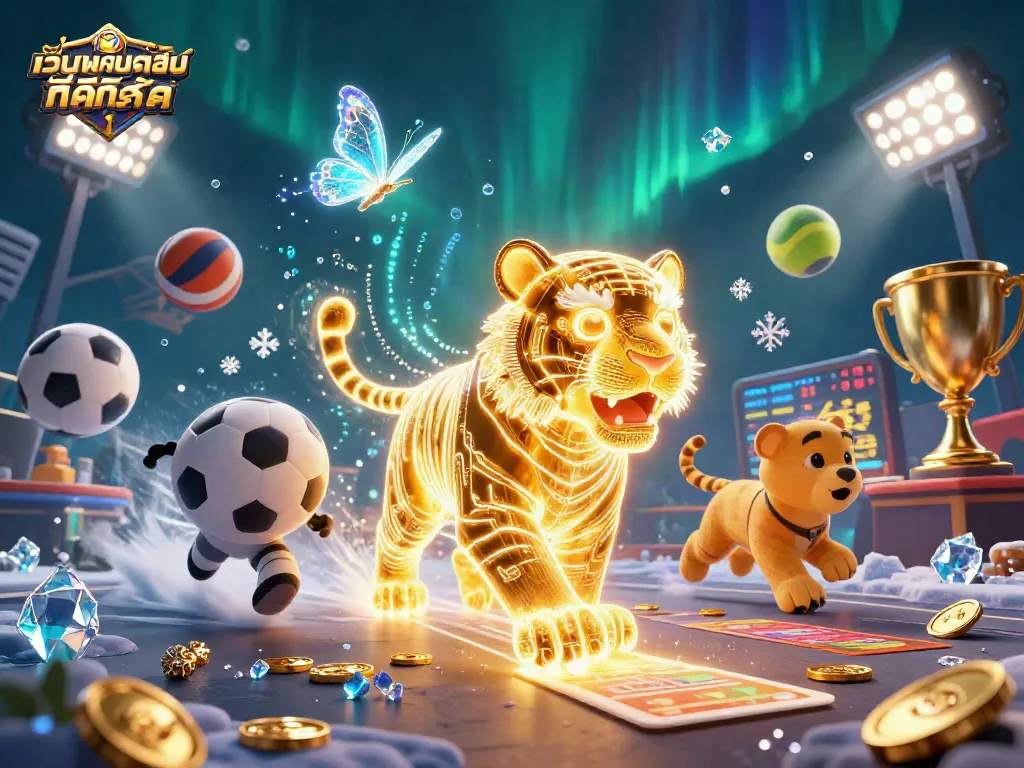 วิดีโอเกม 3D ท้ายที่สุด เว็บการพนันออนไลน์ ที่ดีที่สุด กับเสือทองคำแสงพุ่งและลูกบอลกีฬา