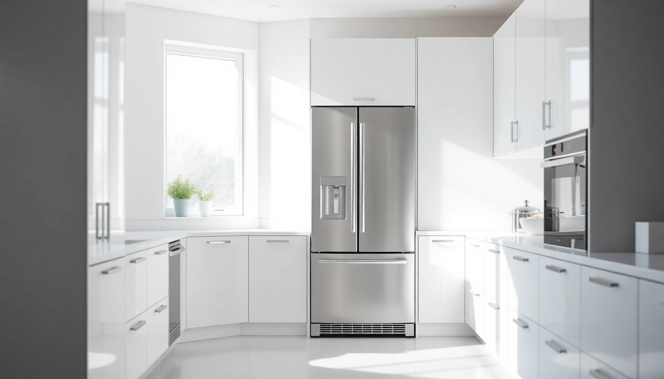 Efficient freezer in a modern kitchen showcasing sleek design and functionality.