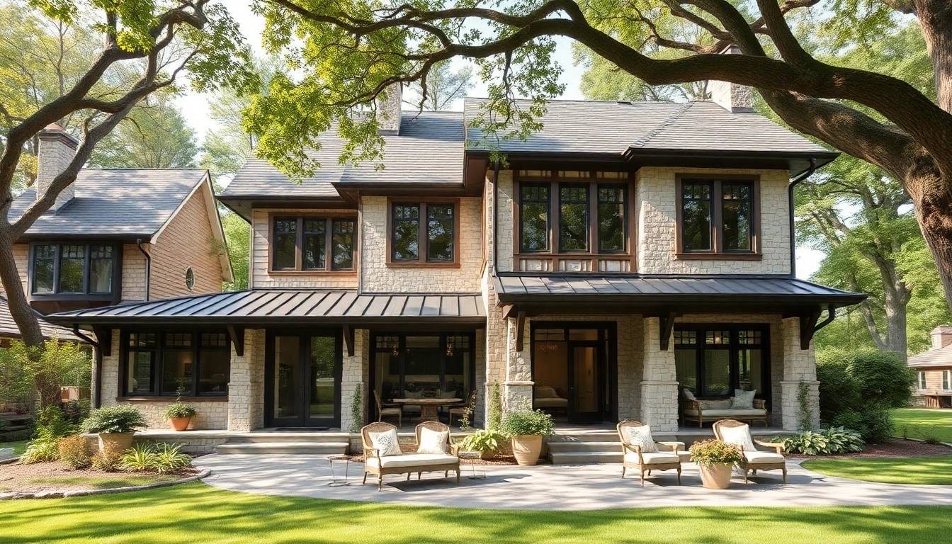 Historic Home Addition showcasing an elegant blend of traditional and modern architecture with warm lighting.