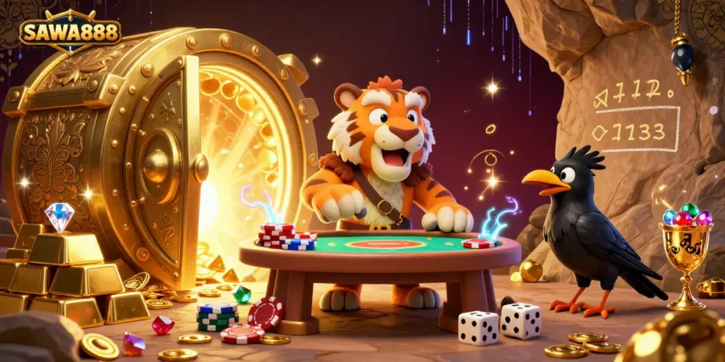 Experience thrilling gameplay with SAWA888 at a prehistoric casino full of treasure and excitement.