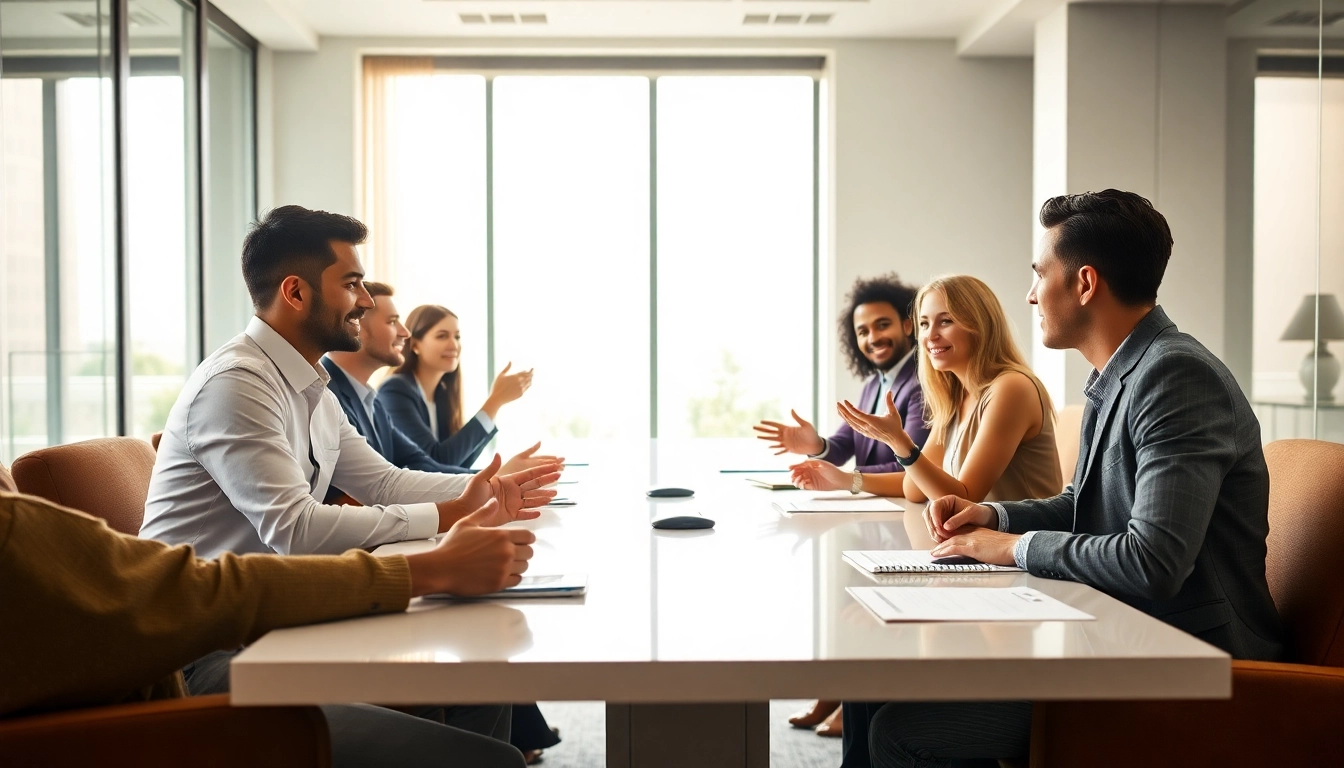 Engaging leaders sharing founder leadership insights during a collaborative meeting.
