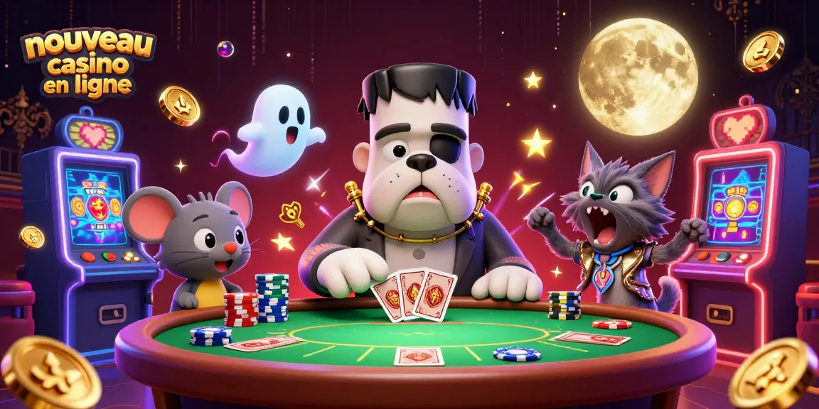 Amusez-vous avec le nouveau casino en ligne, où un bulldog Frankenstein gère les cartes.