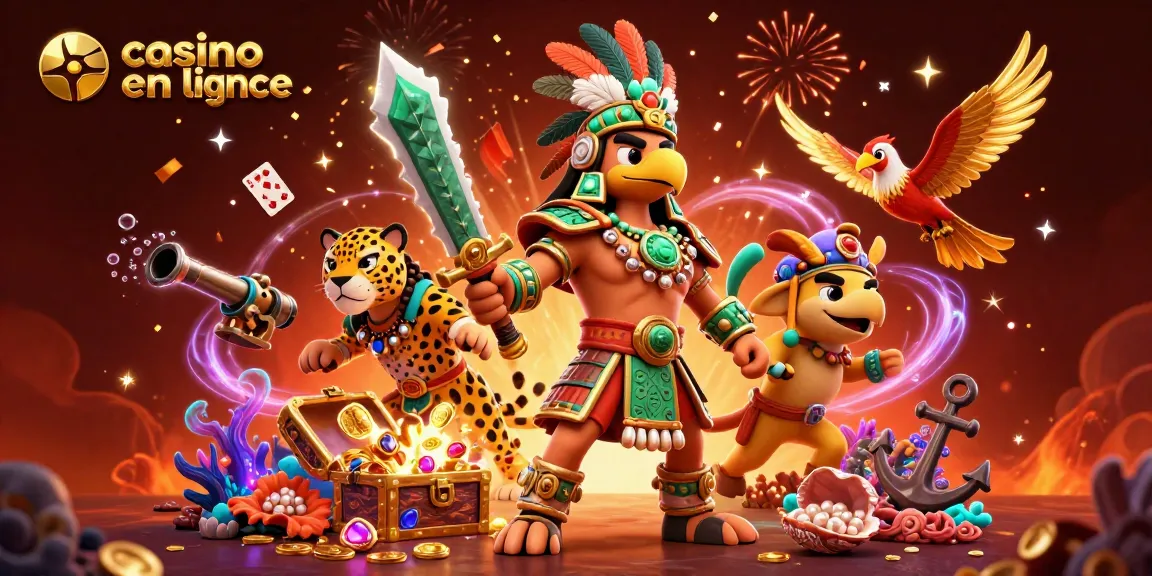 Découvrez l'animation captivante des casinos en ligne en France avec des guerriers dans un décor vibrant.