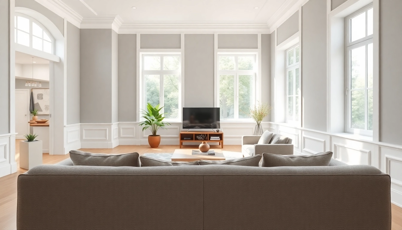 Enhance your space with beautifully designed baseboards in a modern living room.