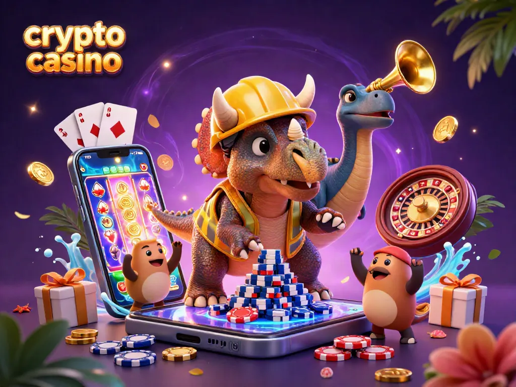 Gioca nel crypto casino e vinci tra le slot e i poker chips colorati in un'atmosfera festosa.