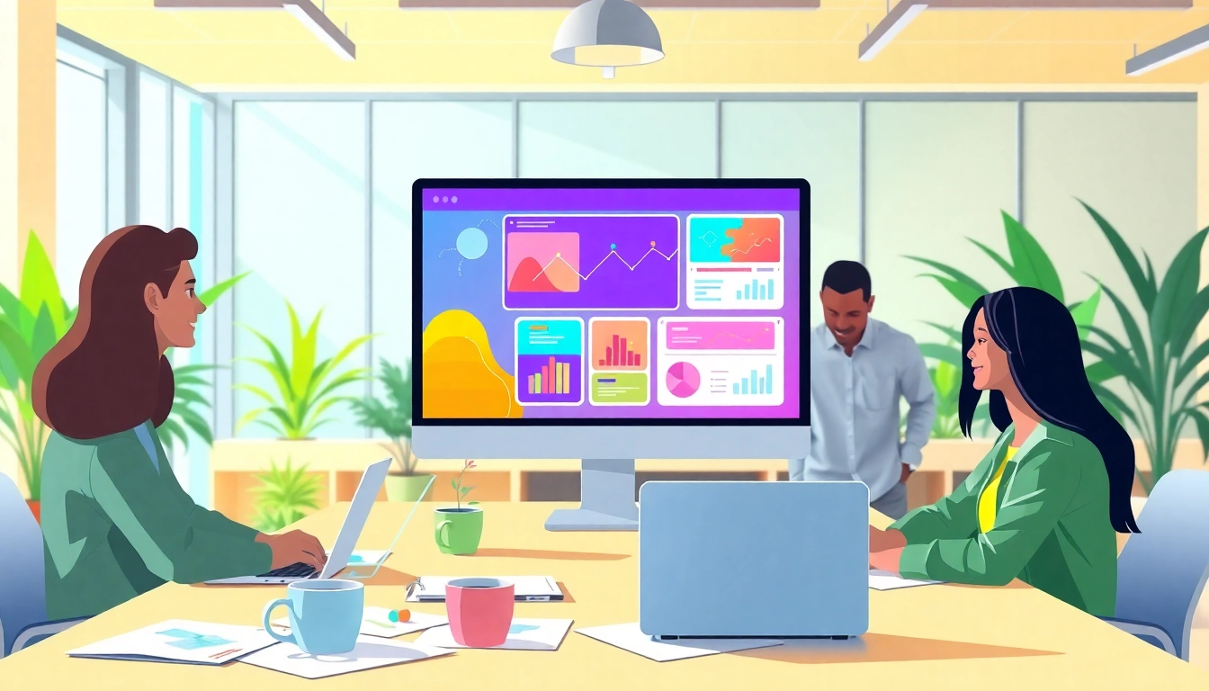 Erkläranimation in einem modernen Büro, das ein kreatives Team bei der Zusammenarbeit zeigt.