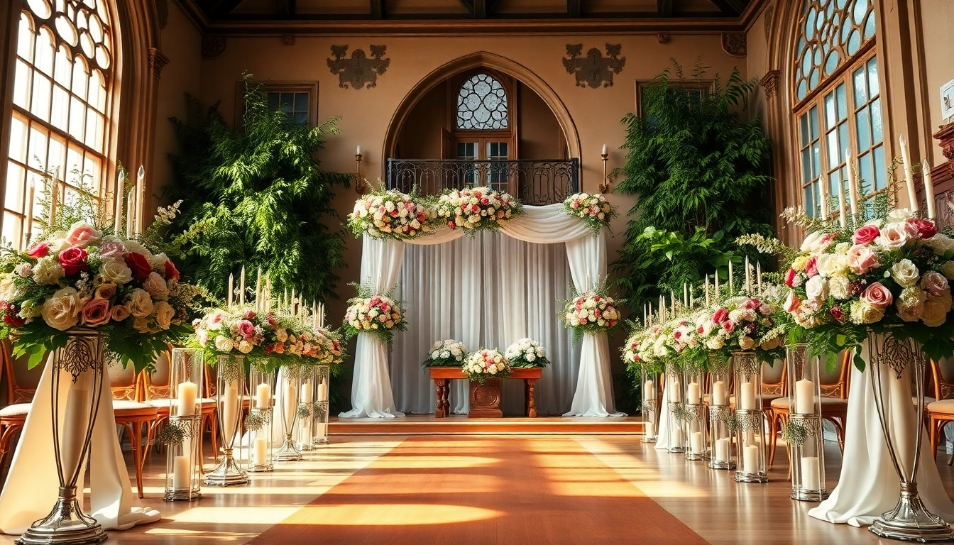 Capture a romantic setting at a Jacksonville Wedding Venue, featuring floral decor and stylish elements.