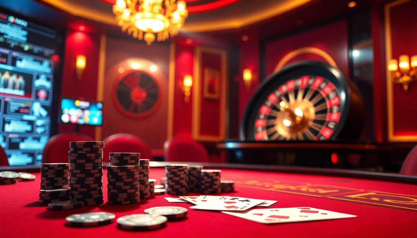 Engaged players at a luxurious table with link mm88 for thrilling casino experiences