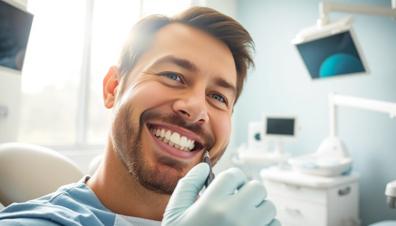 Orthodontist near by me checking a patient's teeth in a modern dental office.