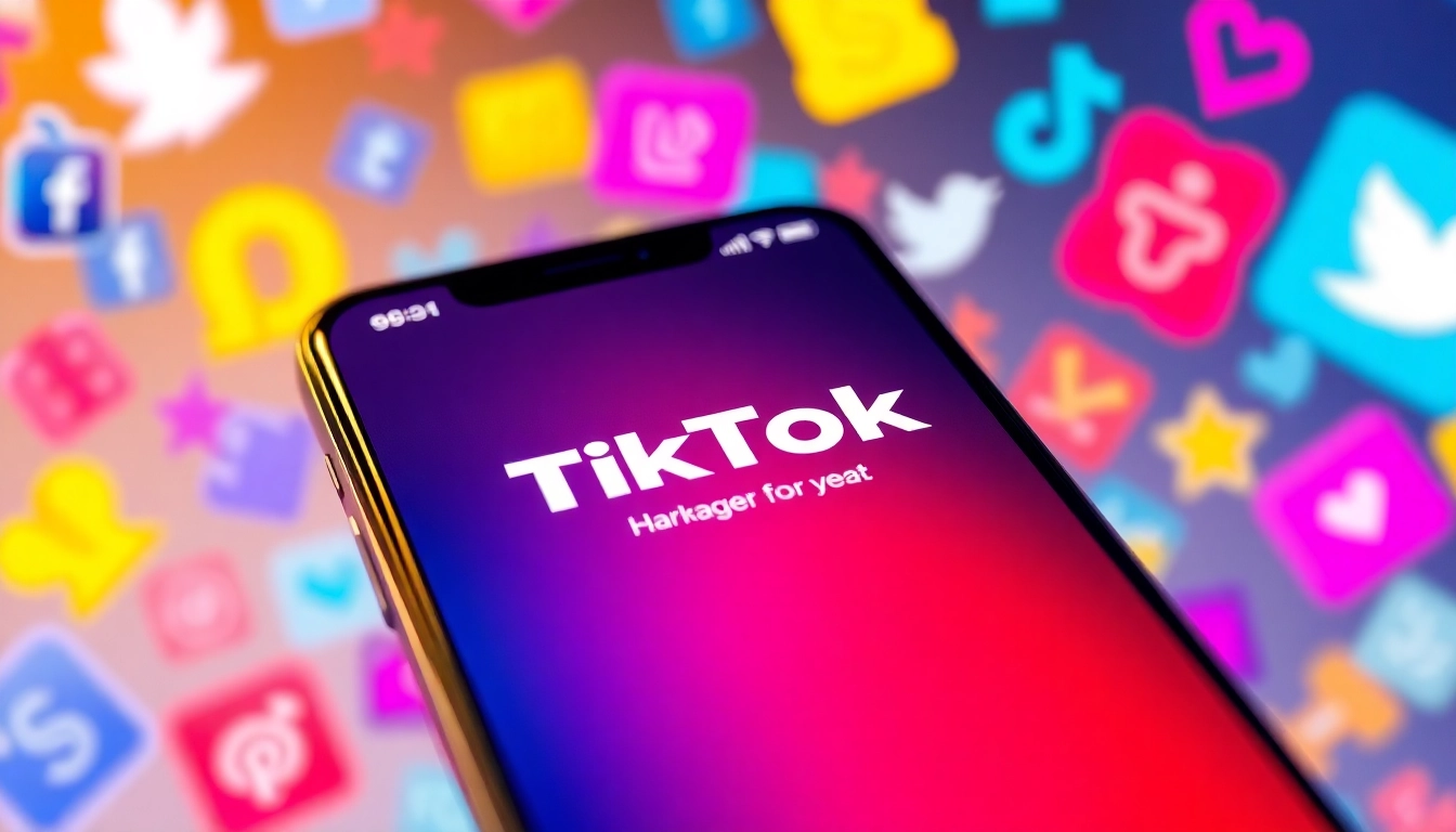 tiktok いいね 購入を促進するスマートフォンとソーシャルメディアのインターフェース。