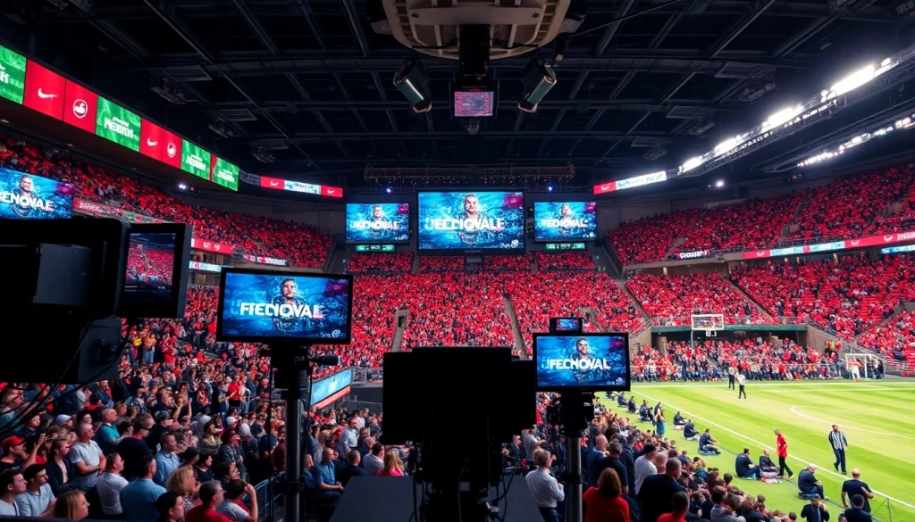 실시간스포츠중계에서 팬들이 응원하는 생생한 모습