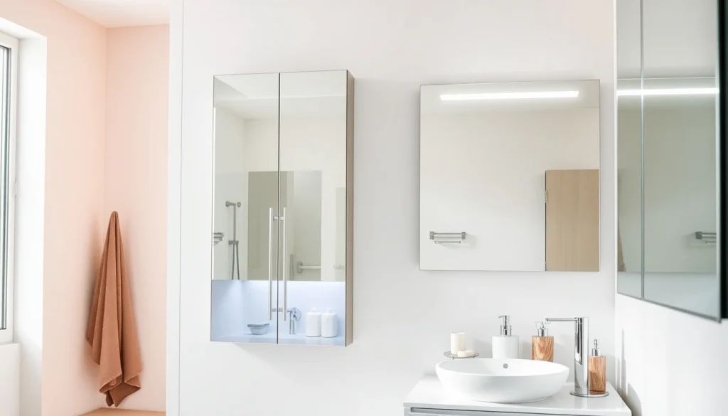 Erleben Sie den eleganten sonni Spiegelschrank mit integrierter Beleuchtung für Ihr modernes Bad.