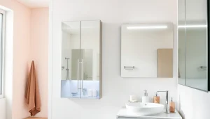 Erleben Sie den eleganten sonni Spiegelschrank mit integrierter Beleuchtung für Ihr modernes Bad.