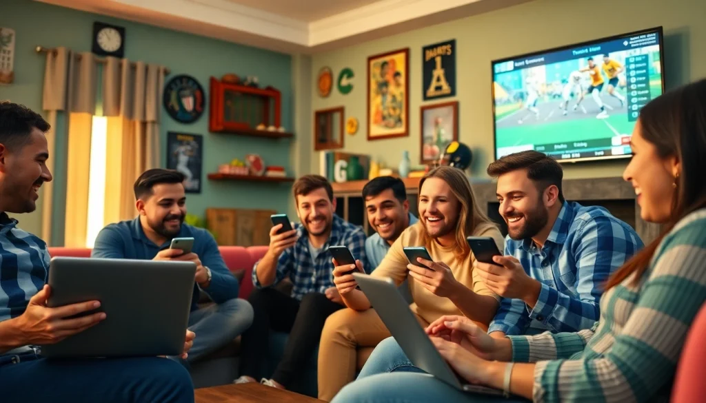 Engaging bettors using best online sportsbooks India surrounded by sports memorabilia.