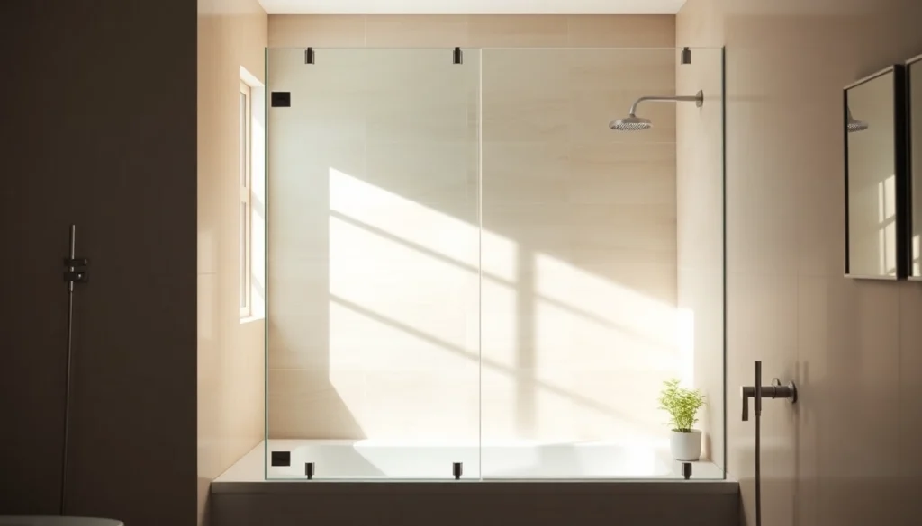 Paroi de douche sirhona installée avec élégance dans une salle de bains moderne.