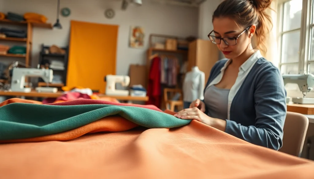 Naadloos werken met stretch katoen in een creatieve naaiomgeving.