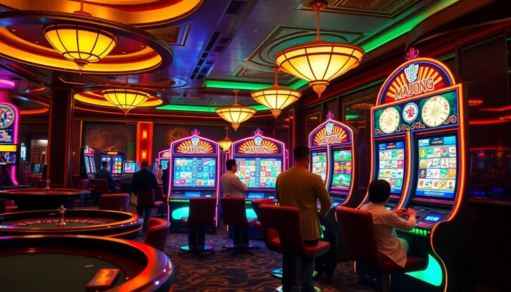 Experience the excitement of mahjong slot demo with vibrant colors and thrilling casino ambiance.