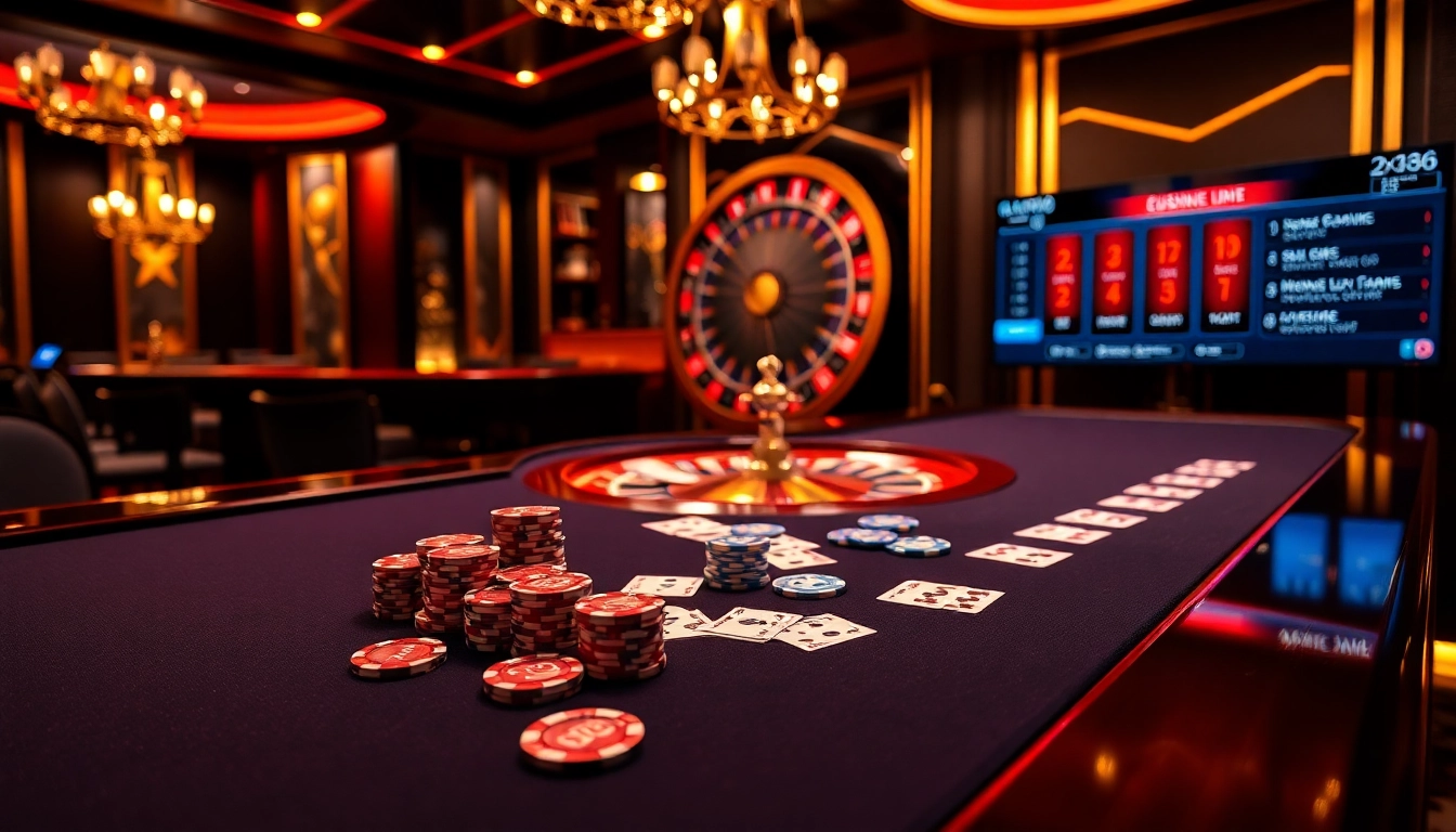 Experience high-stakes gaming at https://xx88.nl/ with luxurious poker chips and a roulette wheel.