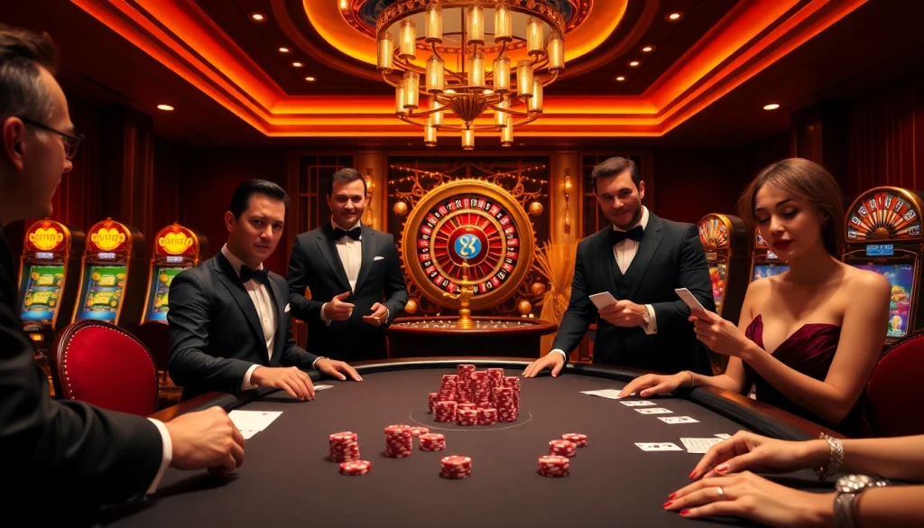 Experience high-stakes excitement at the i9bet2h club with players immersed in a luxurious casino atmosphere.