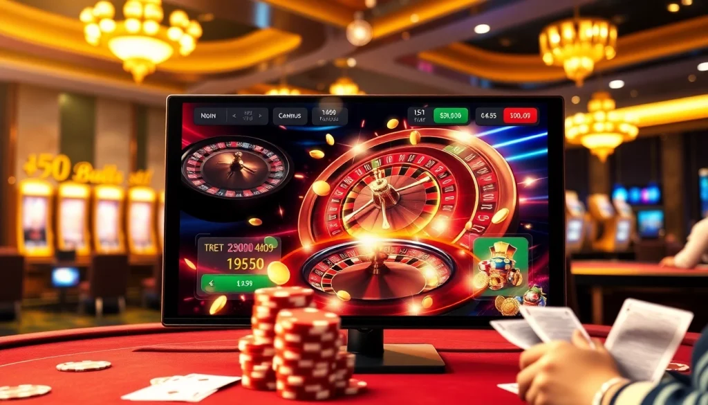 Experience the thrill of winning with 98win.com featuring dynamic casino visuals and vibrant gaming elements.