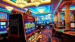 Rasakan sensasi meraih kemenangan di mesin slot SLOT ZEUS dengan visual kasino yang beraneka warna.
