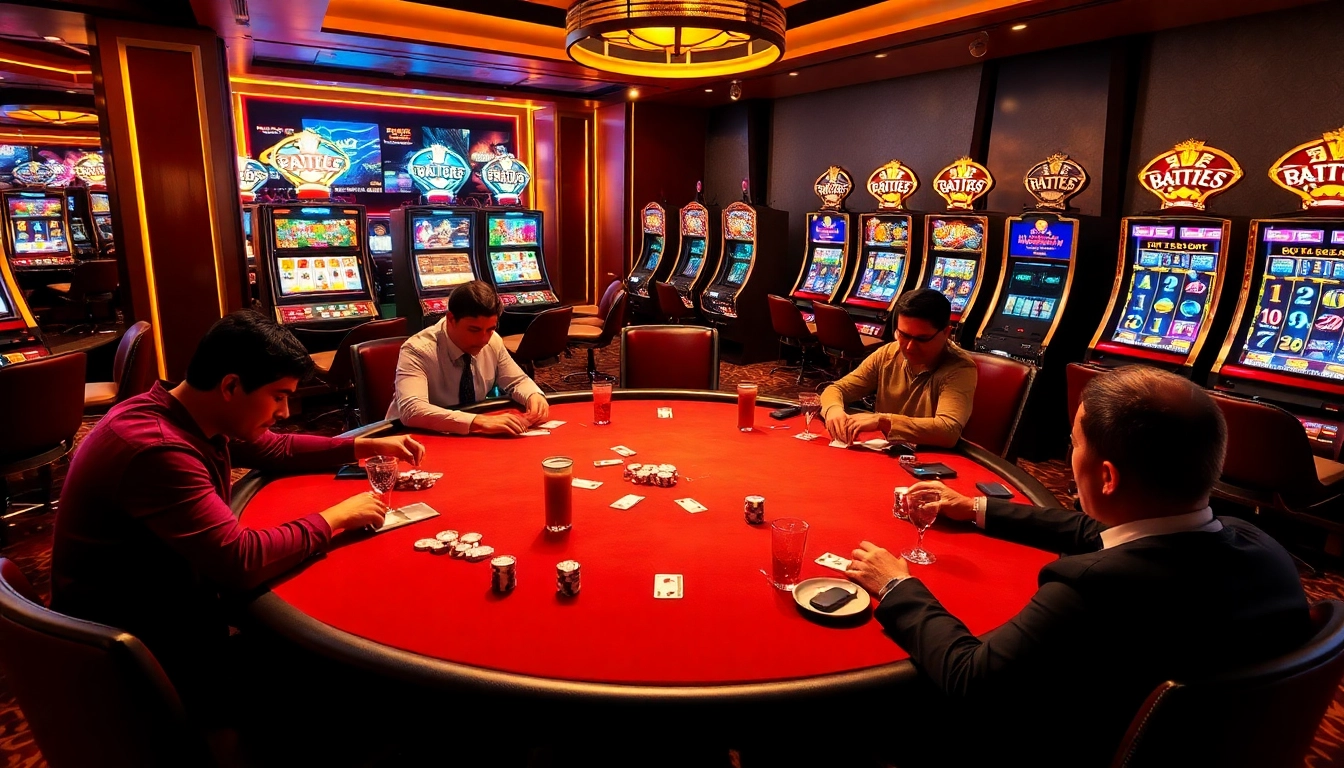 Jeu excitant au meilleure casino en ligne avec des machines à sous vibrantes et des tables de poker.