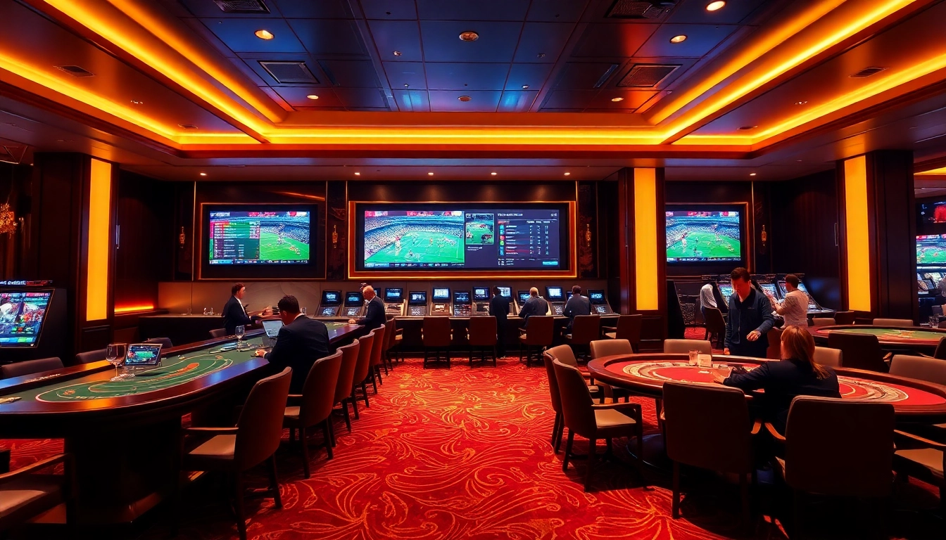 Experience the thrill of Taruhan bola in a luxurious sports betting environment with exciting live action.