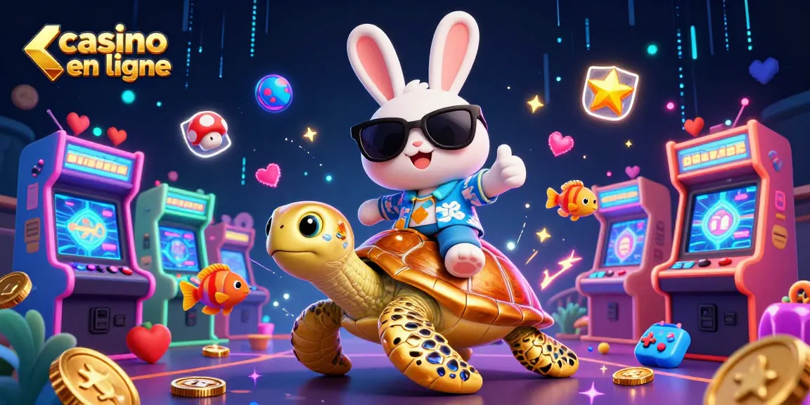 Profitez d'une expérience excitante de casino en ligne avec un adorable lapin chanceux et une tortue dorée !