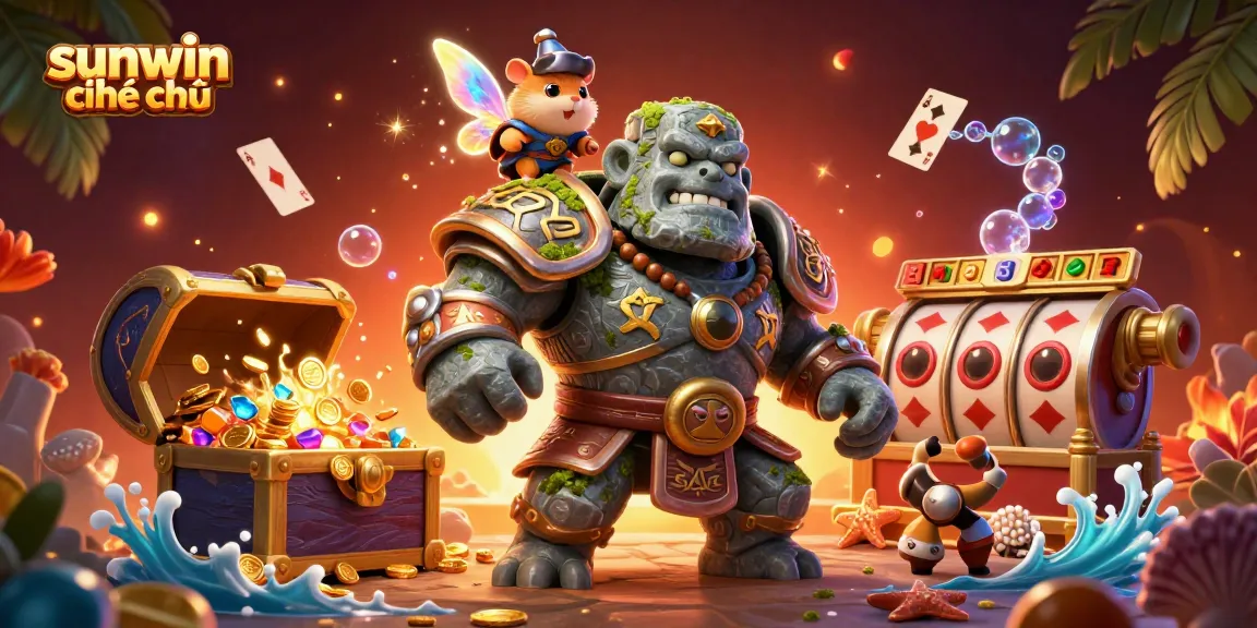 Experience magic with the sunwin chính chủ characters exploring a vibrant casino scene.