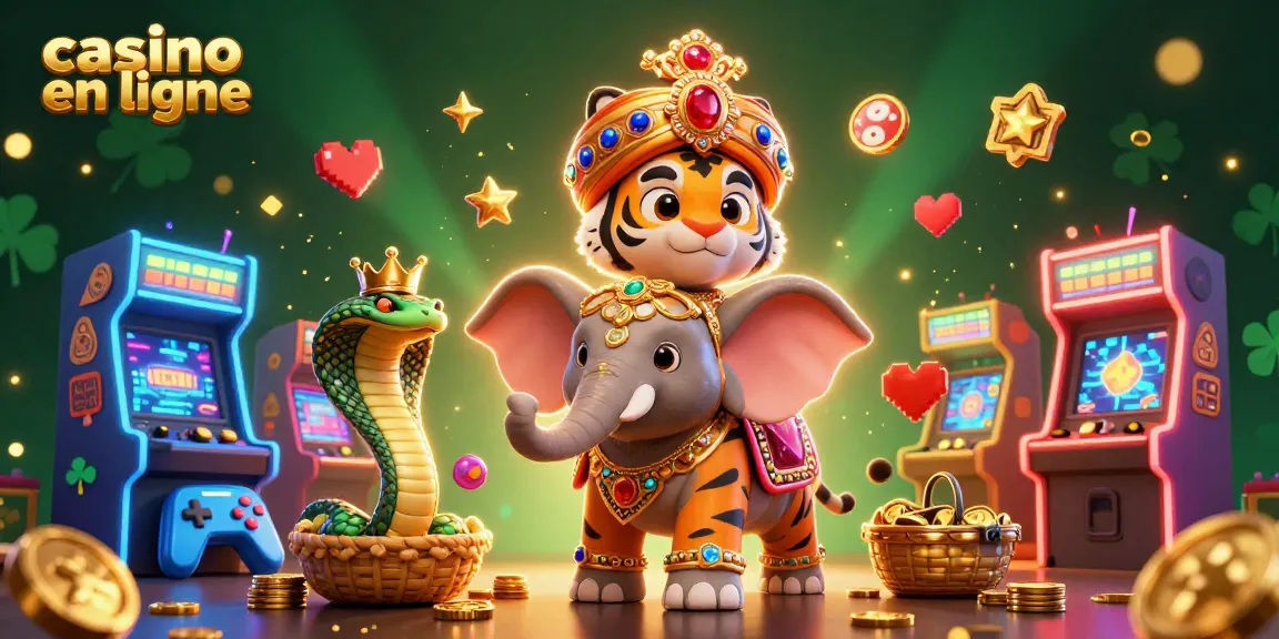 Jouer dans un casino en ligne aux machines colorées tout en s'amusant avec un tigre maharaja.