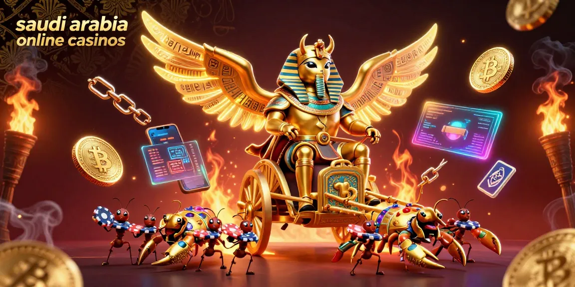 Engage with saudi arabia online casinos in this vibrant 3D illustration showcasing gaming extravagance.