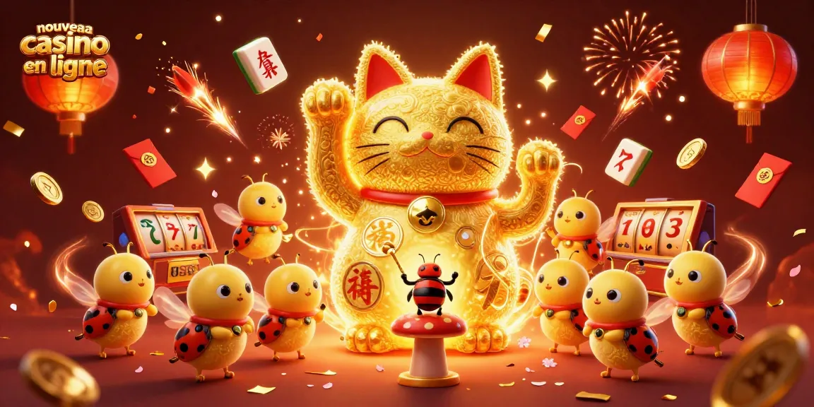 Dynamisez votre expérience de jeu avec ce concept de nouveau casino en ligne, incorporant des éléments festifs et des symboles de chance.