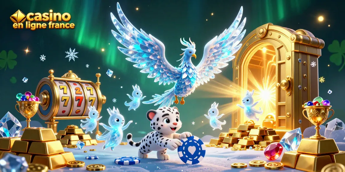 Jouez à casino en ligne france avec cette illustration colorée mélangeant personnages et machines à sous.