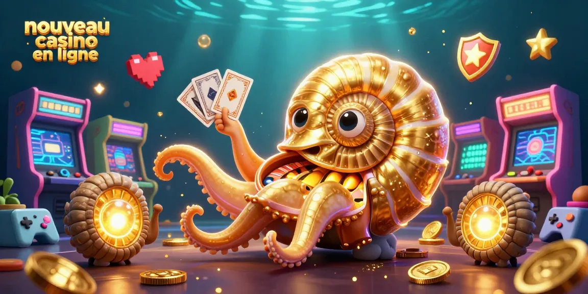 Vivez l'expérience d'un nouveau casino en ligne avec un nautilus géant et des jeux d'arcade en 3D.