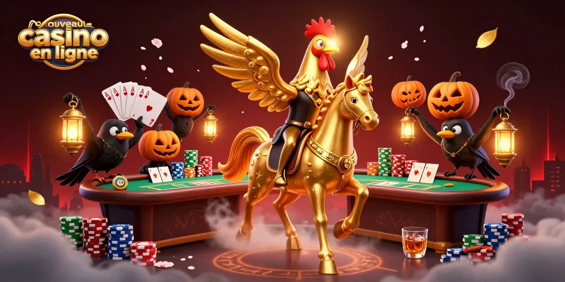 Action dans un nouveau casino en ligne avec un coq doré et des croupiers fantastiques.