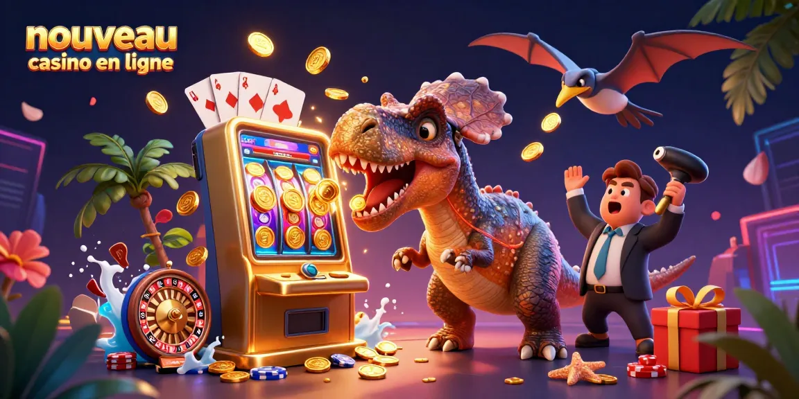Jouez sur un nouveau casino en ligne avec des créatures préhistoriques et des gains en pièces d'or.