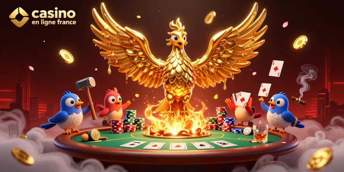 Jouez à casino en ligne france avec créativité, où un phoenix d'or apporte la chance et des gains.