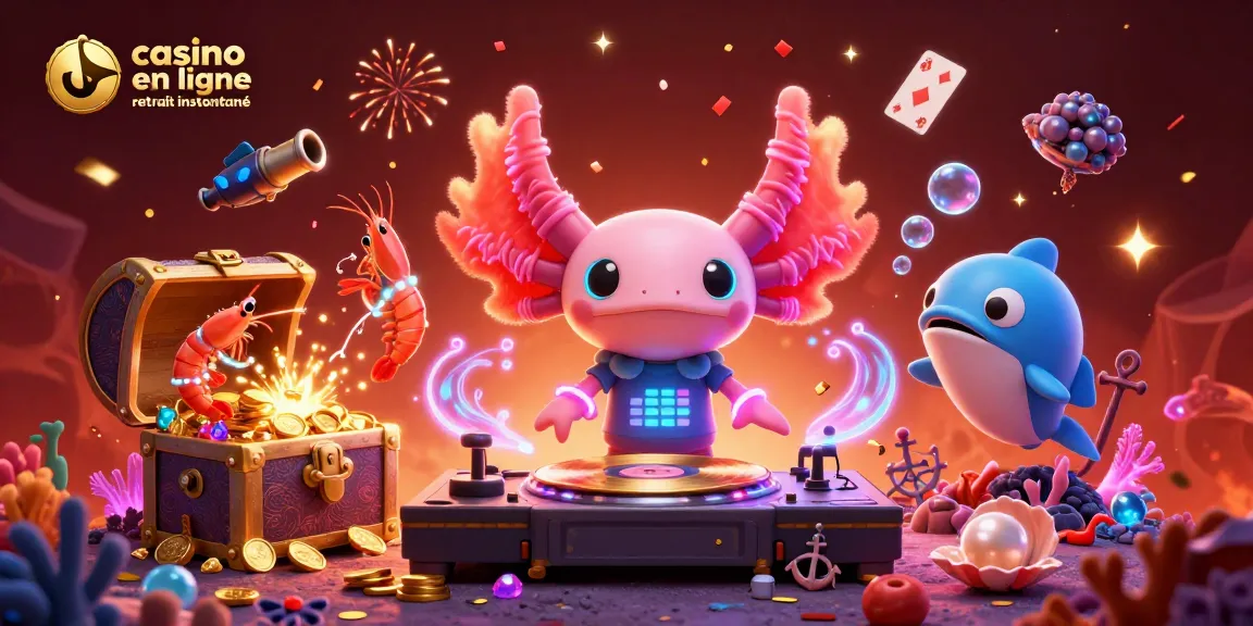 Vivez l'excitation du casino en ligne retrait instantané avec des personnages animés et des éléments de jeu vibrants.